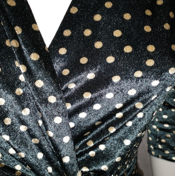 Zara Green and Beige Midi Polkadot Dress - Picture 5 of 10